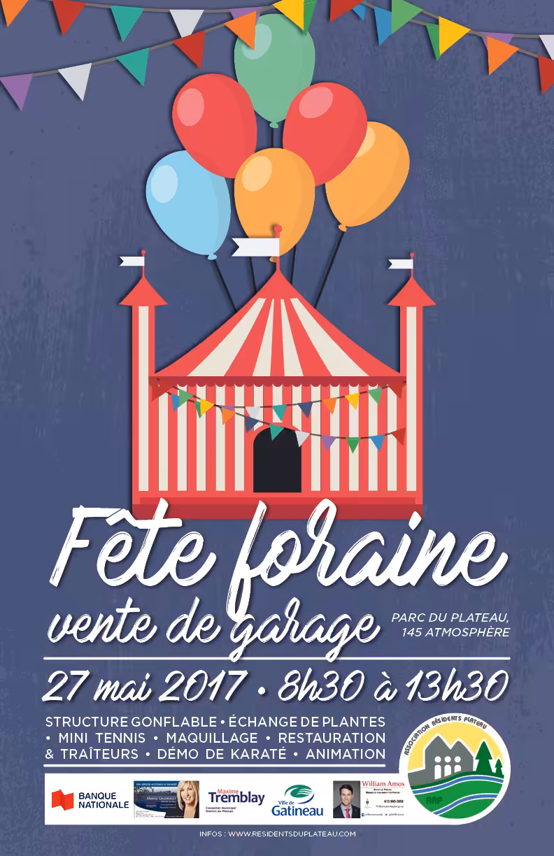 FÊTE FORAINE – Vente de garage