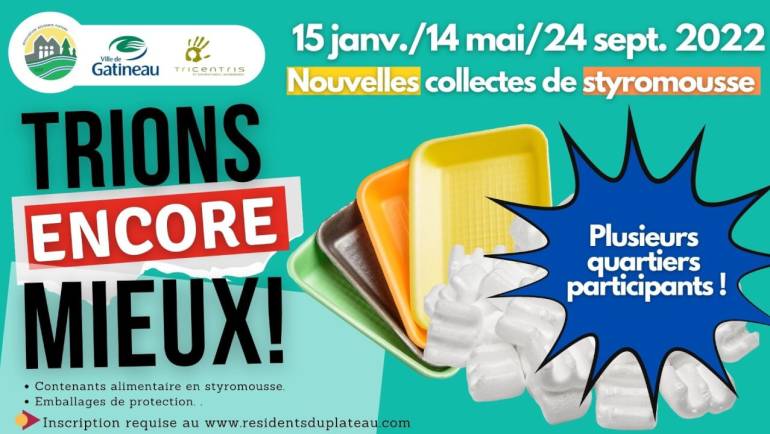 Collecte de styromousse en mai