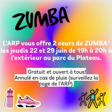 Zumba au Parc du Plateau