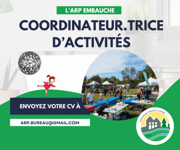 OFFRE D’EMPLOI  – Coordonnateur.trice des activités