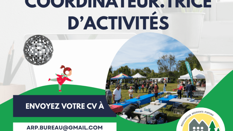 OFFRE D’EMPLOI  – Coordonnateur.trice des activités