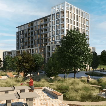 Construction of the residential project on boulevard du Plateau