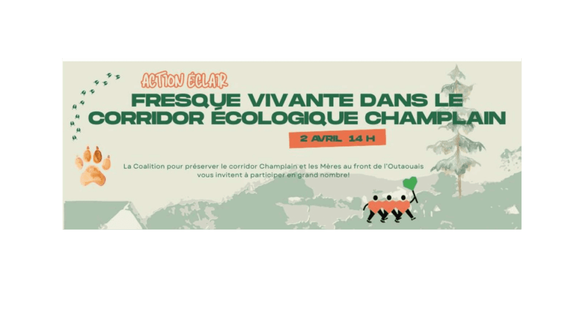 Fresque vivante dans le corridor écologique Champlain