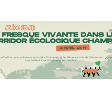 Fresque vivante dans le corridor écologique Champlain